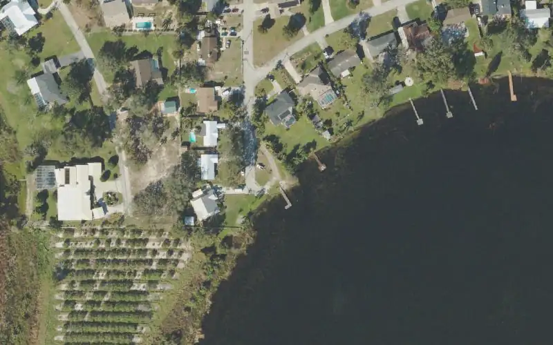 Aerial photo of the area around Lake Echo Public Boat Ramp, Polk County