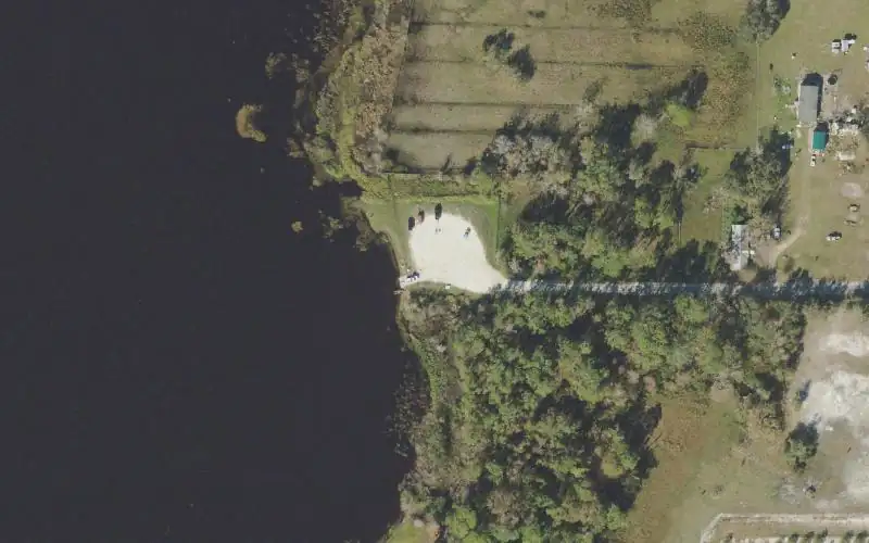 Aerial photo of the area around Lake Garfield Public Boat Ramp, Polk County