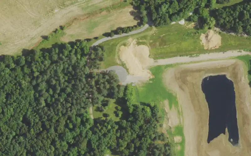 Aerial photo of the area around Lake George Ramp, Crittenden County
