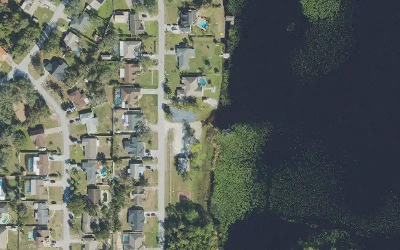 Aerial photo of the area around Lake Gleason Small Watercraft Launch, Volusia County