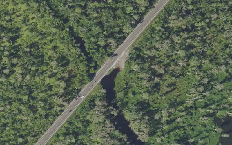 Aerial photo of the area around Lake Hancock - County Road 540A - Improvised Access (Not Recommended), Polk County