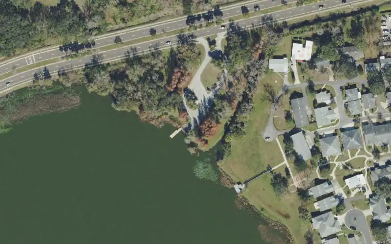 Aerial photo of the area around Lake Hunter Public Boat Ramp, Polk County