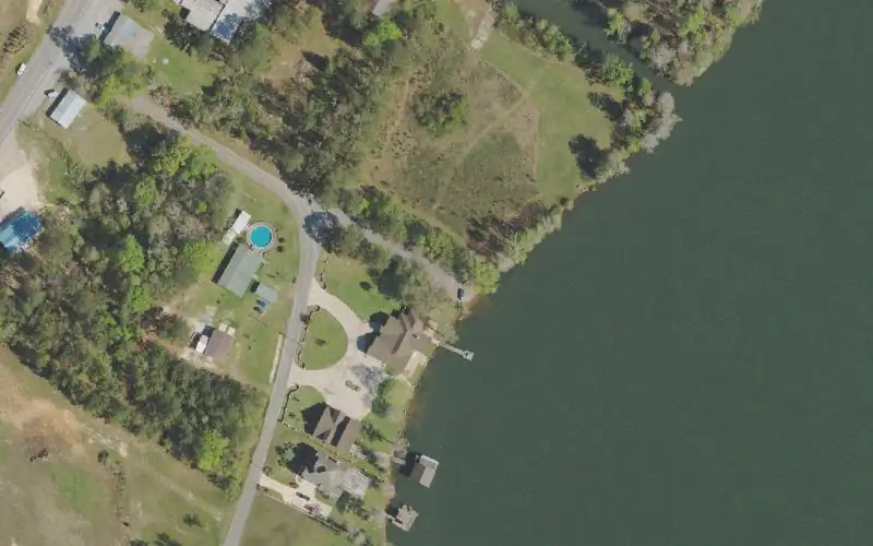 Aerial photo of the area around Lake Jackson Public Landing, Walton County