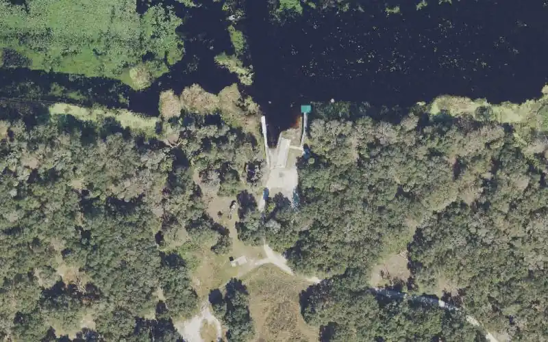 Aerial photo of the area around Lake Jackson - Three Lakes Wildlife Management Area Boat Ramp, Osceola County