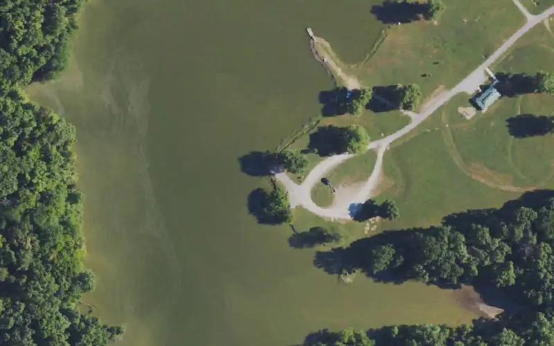 Aerial photo of the area around Lake Jericho Recreation Area, Henry County