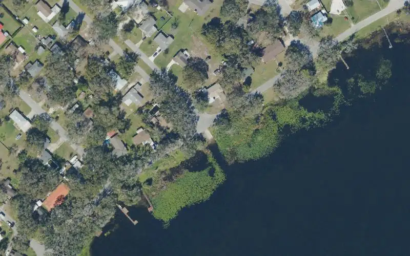 Aerial photo of the area around Lake Lena Public Boat Ramp (smaller boats), Polk County
