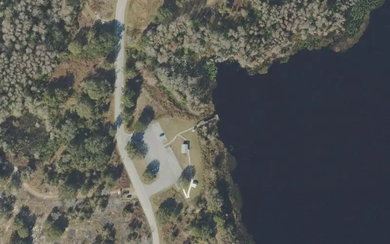 Aerial photo of the area around Lake Louisa State Park - Dixie Lake Day Use Area Canoe Launch, Lake County