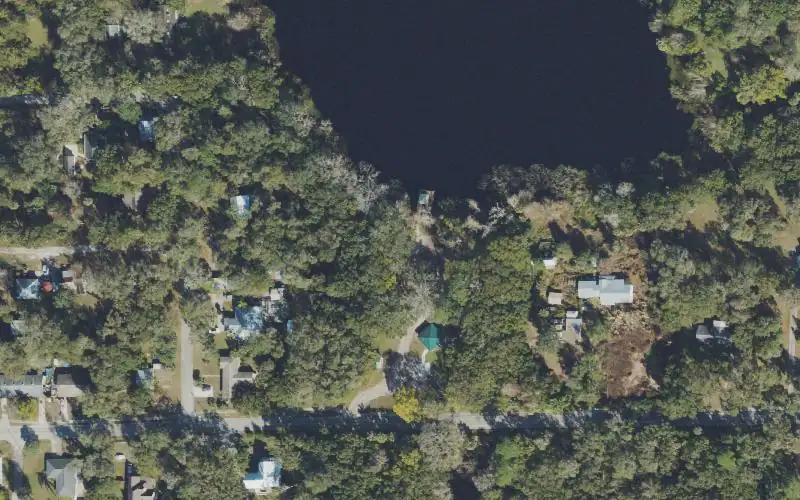 Aerial photo of the area around Lake Macy Park Hand Launch (No Gas Motors), Volusia County