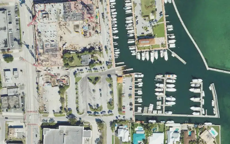 Aerial photo of the area around Lake Park Harbor Marina, Palm Beach County