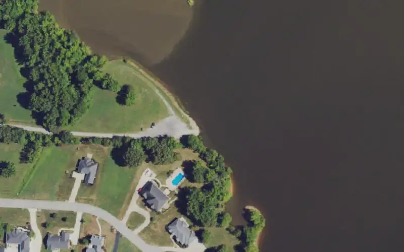 Aerial photo of the area around Lake Peewee Ramp, Hopkins County