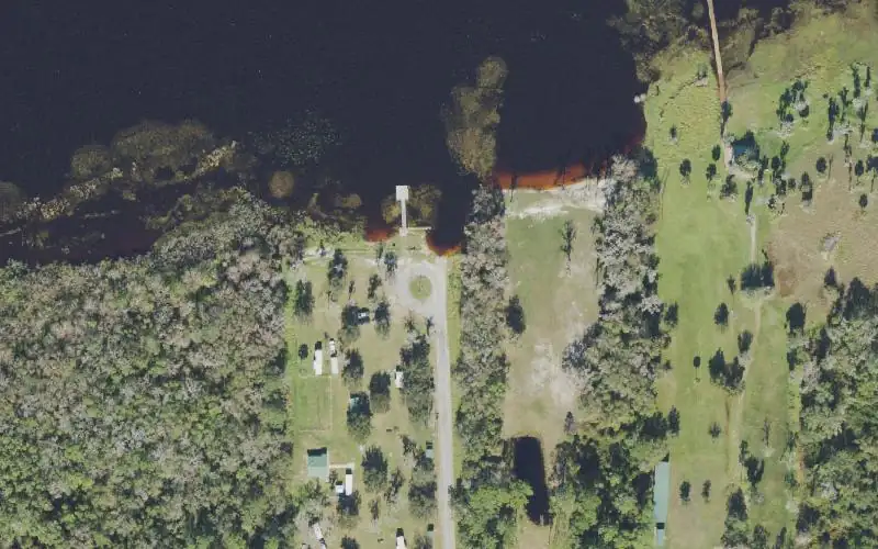 Aerial photo of the area around Lake Rosalie Public Boat Ramp, Polk County
