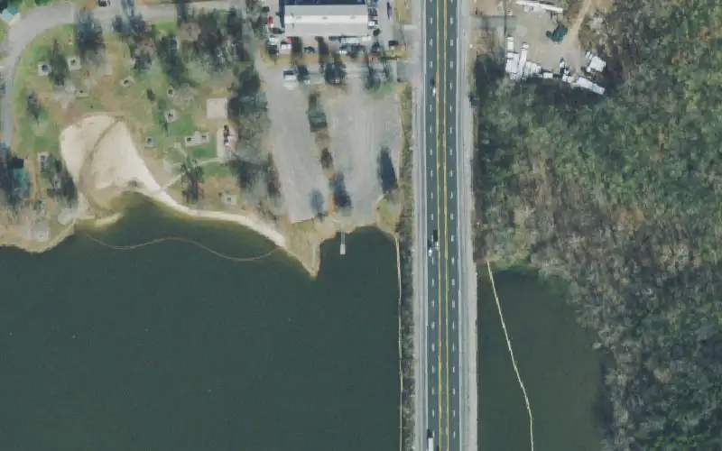 Aerial photo of the area around Laquardo Access, Wilson County