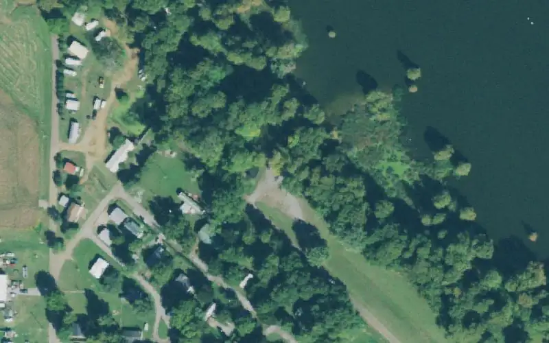 Aerial photo of the area around Lassiter Corner, Lake County