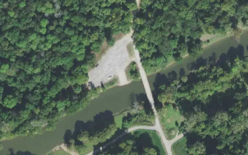 Aerial photo of the area around Unnamed access, Cold Creek, TN, Lauderdale County