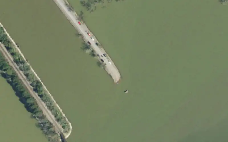 Aerial photo of the area around Leadvale Access Area, Jefferson County
