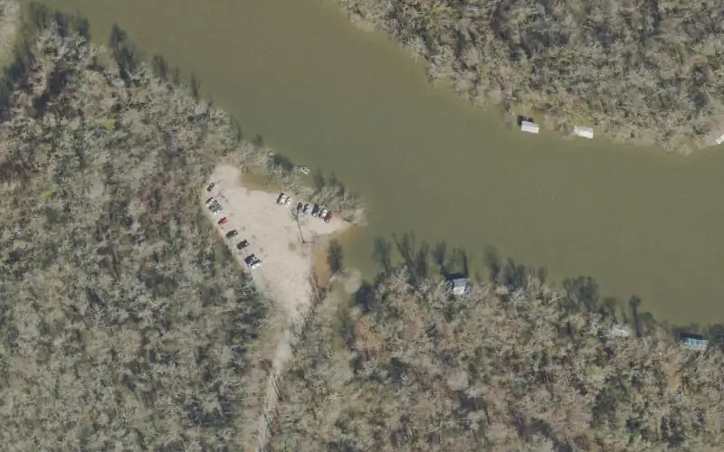 Aerial photo of the area around Lister's Landing, Gulf County
