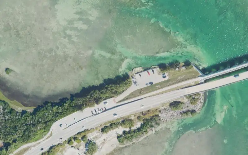 Aerial photo of the area around Little Duck Key Wayside Park Public Boat Ramp, Monroe County