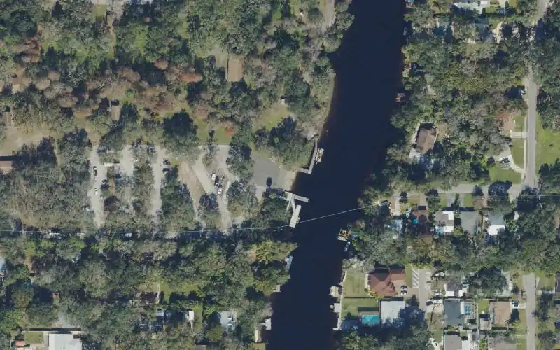 Aerial photo of the area around Lowry Park Public Boat Ramp, Hillsborough County