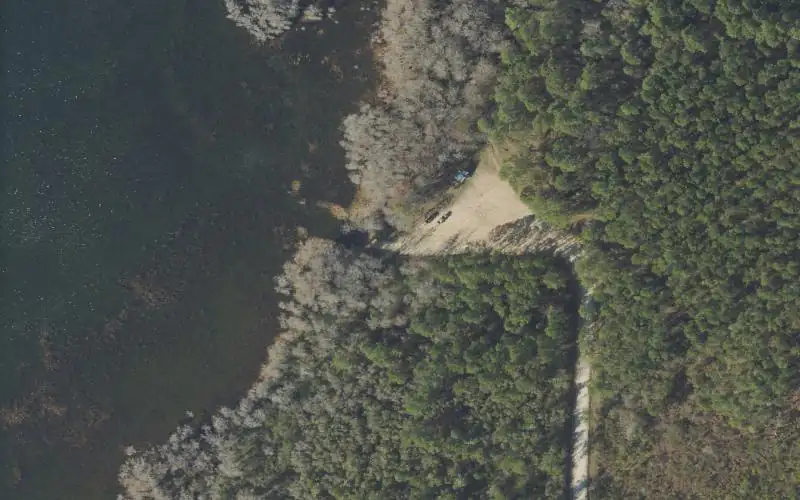 Aerial photo of the area around Lucas Lake - Lucas Landing  (Jack Maddock), Washington County