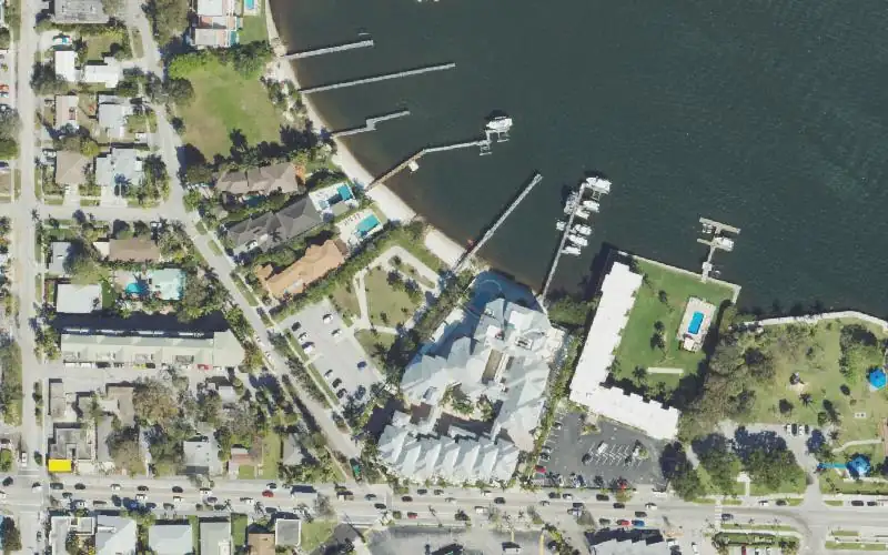 Aerial photo of the area around Lyman Kayak Park, Palm Beach County