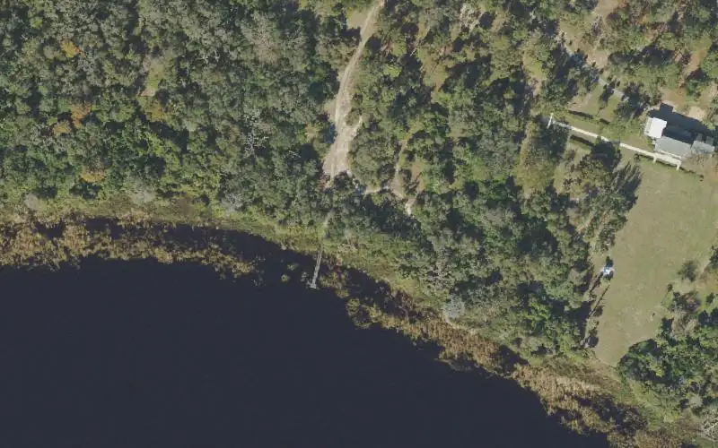 Aerial photo of the area around Mackay Gardens and Lakeside Preserve - Canoe Launch, Polk County