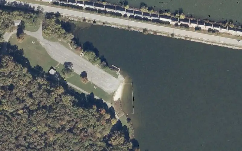 Aerial photo of the area around Maple View Day Use Area, Marion County