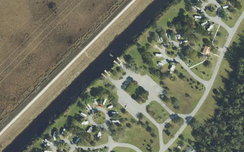 Aerial photo of the area around Markham Park - L-35A Canal Boat Ramp, Broward County