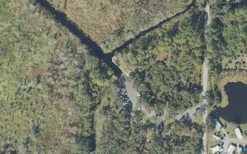 Aerial photo of the area around Marsh Memorial Park & Boat Ramp, Lake County