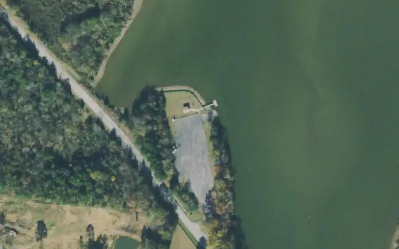Aerial photo of the area around Martins Creek Boat Ramp, Jackson County