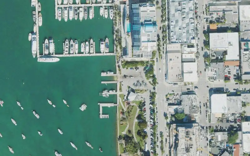 Aerial photo of the area around Maurice Gibbs Park (MIAMI BEACH RESIDENTS ONLY), Miami-Dade County