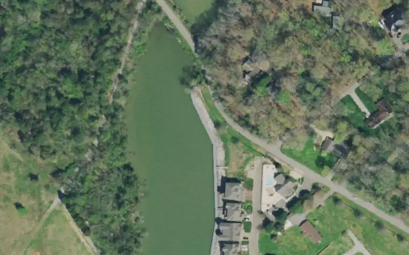 Aerial photo of the area around Maxey's Dock, Knox County