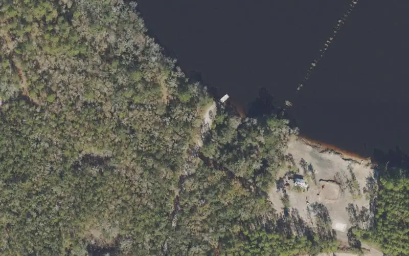 Aerial photo of the area around McIntyre Road Boat Ramp, Franklin County