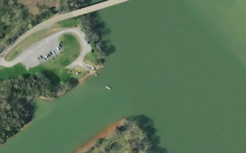 Aerial photo of the area around Melinda Ferry, Hawkins County
