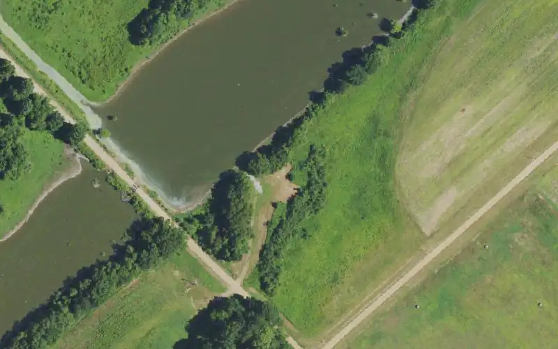 Aerial photo of the area around Mitchell Lake 3, Ballard County