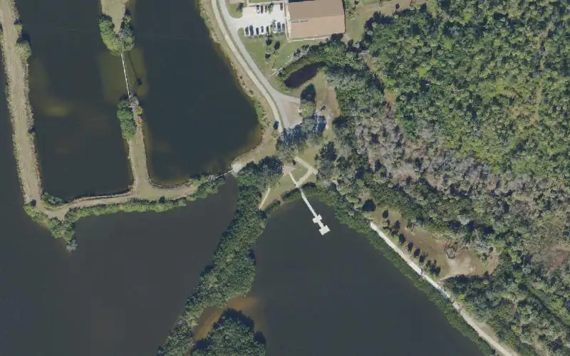 Aerial photo of the area around Mobly Bayou Wilderness Preserve - Bicentennial Park Kayak Dock & Beach, Pinellas County