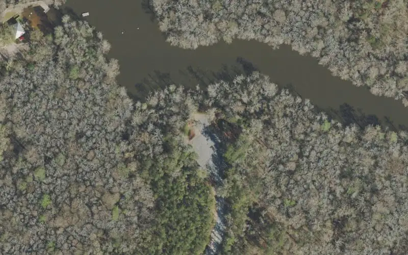 Aerial photo of the area around Morrison Springs Park and Public Boat Ramp, Walton County