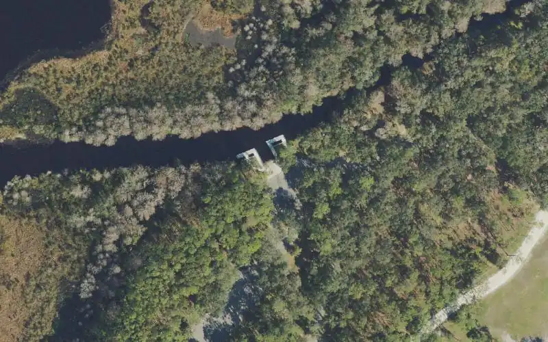 Aerial photo of the area around Moss Park - Lake Hart Boat Ramp, Orange County