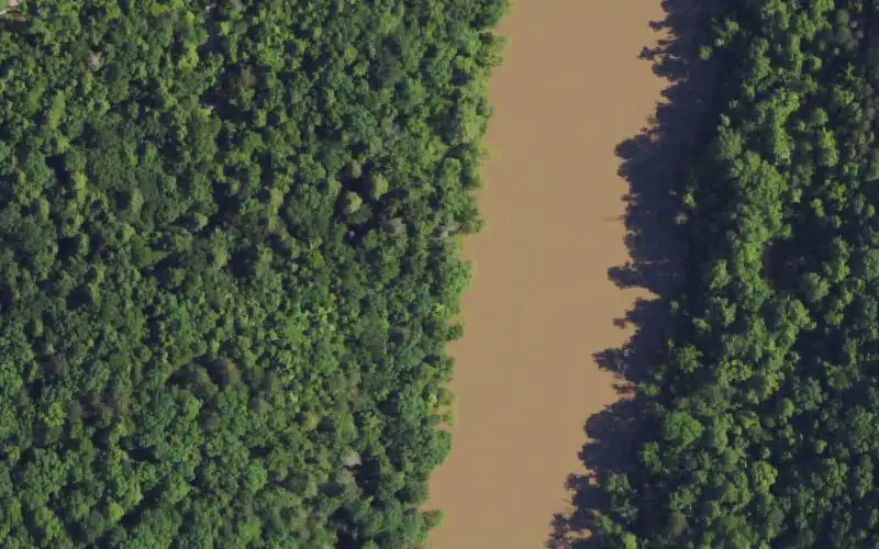 Aerial photo of the area around Mouth of Indian, McCreary County