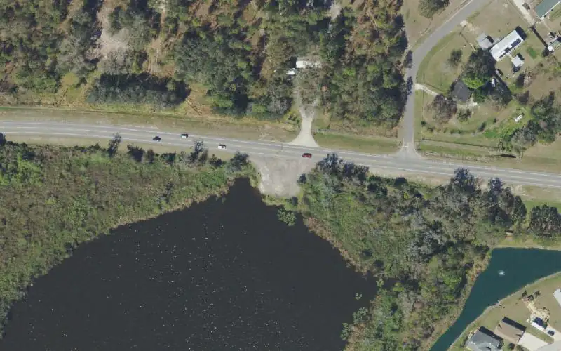 Aerial photo of the area around Mud Lake Public Boat Ramp, Polk County