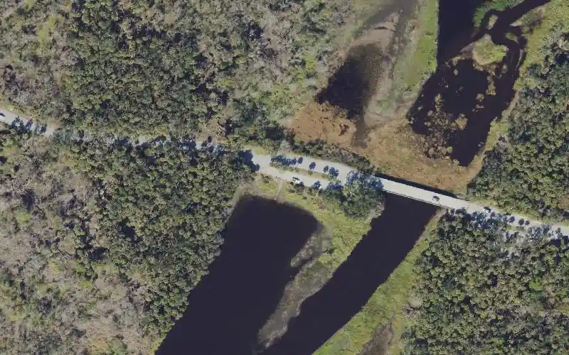 Aerial photo of the area around Myakka River State Park - Myakka River Kayak Launch, Sarasota County