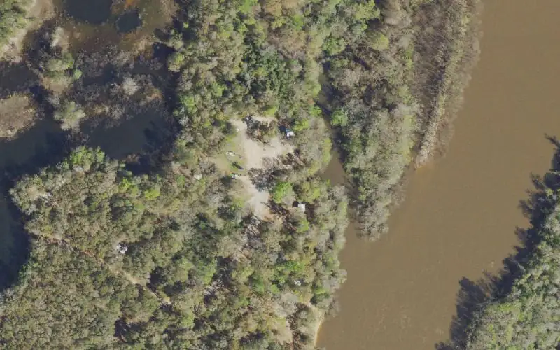 Aerial photo of the area around Mystic Springs Recreation Area, Escambia County