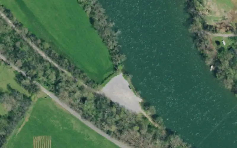Aerial photo of the area around Nance's Ferry, Grainger County