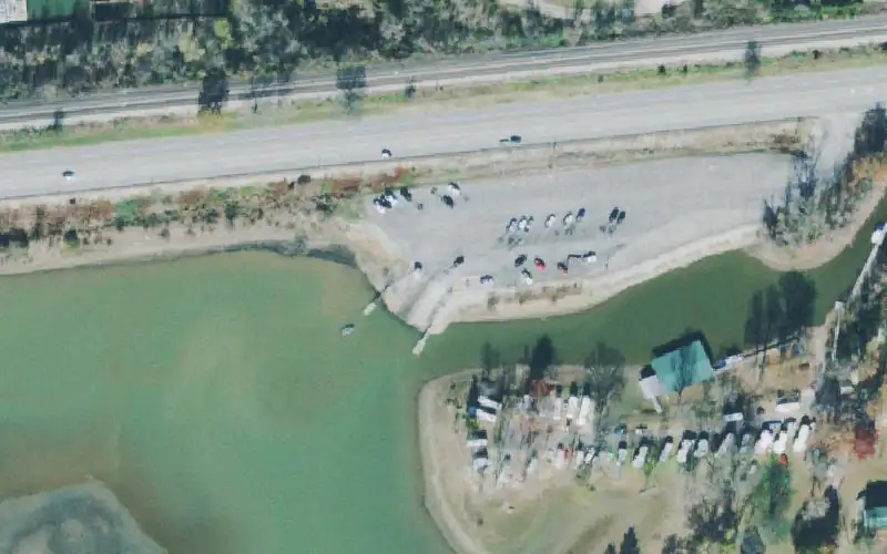 Aerial photo of the area around New Johnsonville, Humphreys County