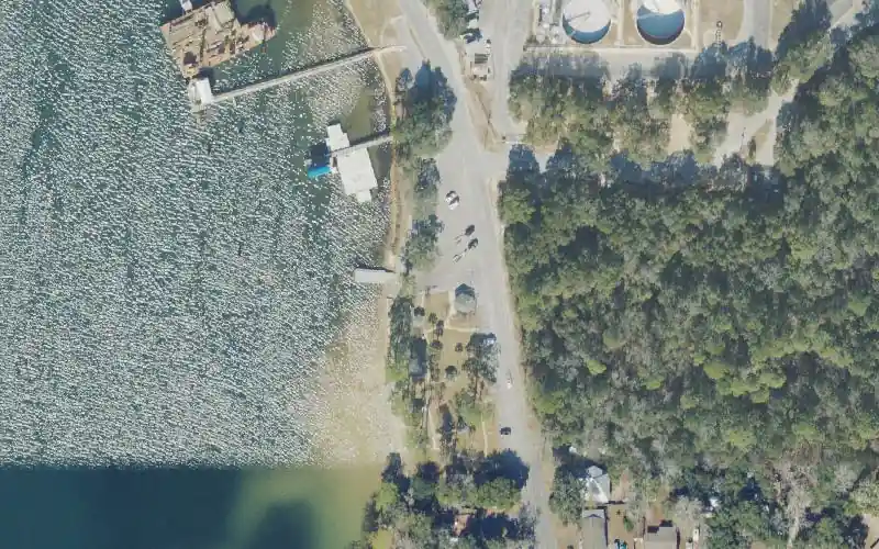 Aerial photo of the area around Niceville Lions Park, Okaloosa County