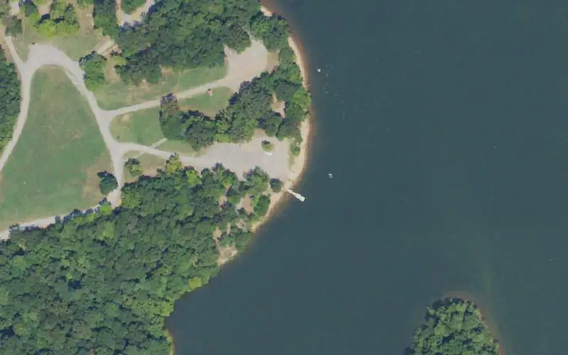 Aerial photo of the area around Nickell Branch - LBL, Lyon County