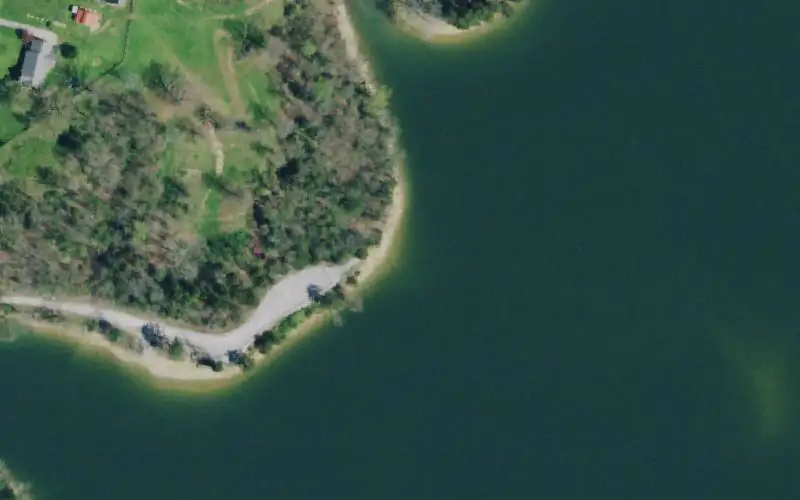 Aerial photo of the area around Oakland Hollow Access Area, Grainger County
