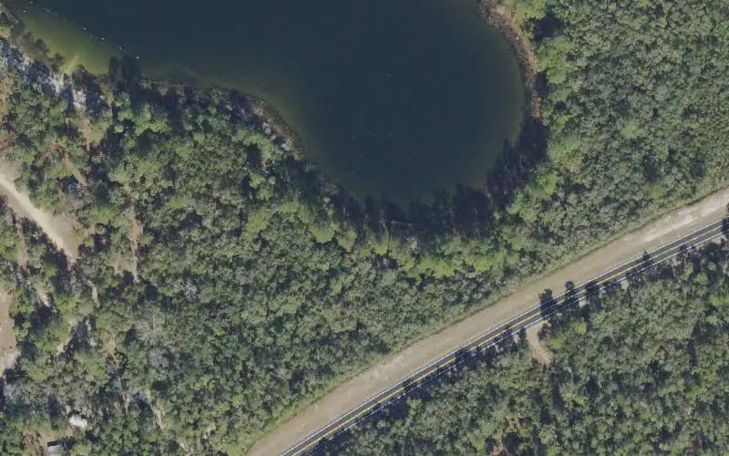 Aerial photo of the area around Ocala National Forest - Fore Lake Recreation Area - Canoe Launch, Marion County