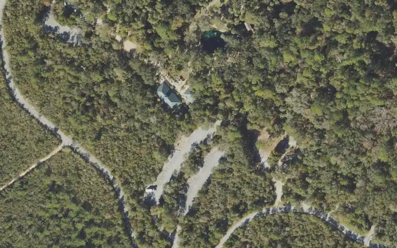 Aerial photo of the area around Ocala National Forest - Juniper Springs Recreation Area Canoe/Kayak Launch, Marion County