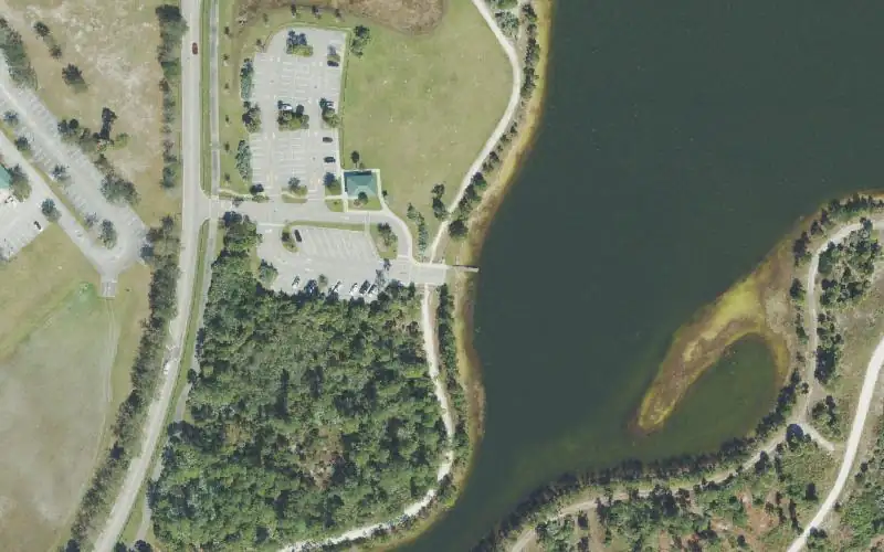 Aerial photo of the area around Okeeheelee Park South Boating Center Non-Motorized Boat Launch, Palm Beach County