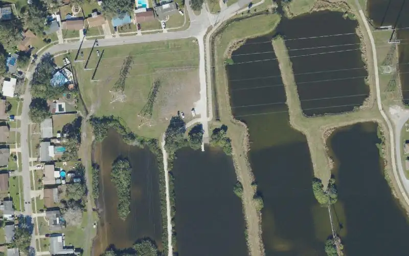 Aerial photo of the area around Oldsmar Boat Ramp, Pinellas County